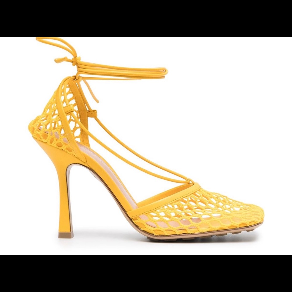 Bottega Veneta wrap tie mesh sandals